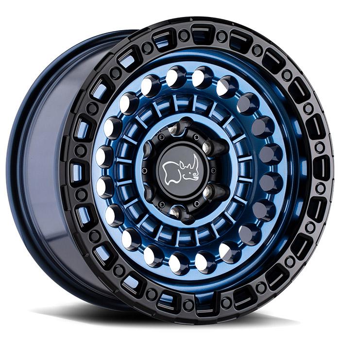 LLANTA BLACK RHINO SENTINEL COBALT BLUE W/ BLACK EDGE LIP 17X8.5