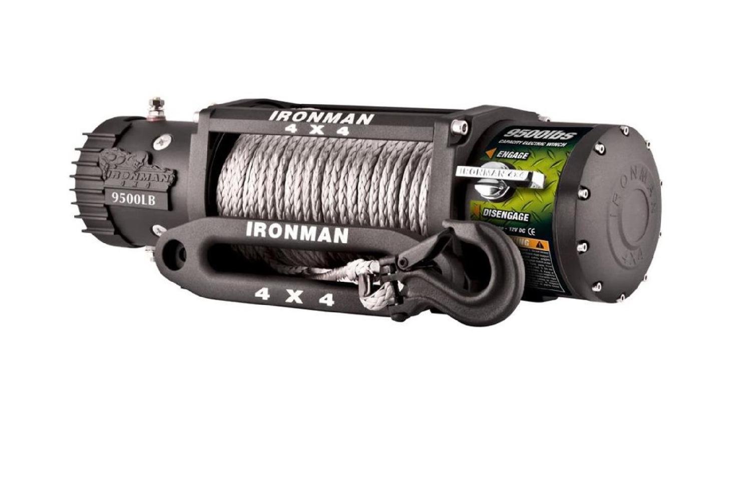 WINCH ELÉCTRICO 12V - DE 9500LB CON PIOLA SINTÉTICA