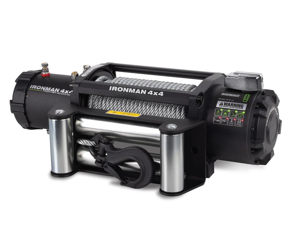 WINCH FRONTIER - DE 12000LB CON PIOLA DE ACERO -