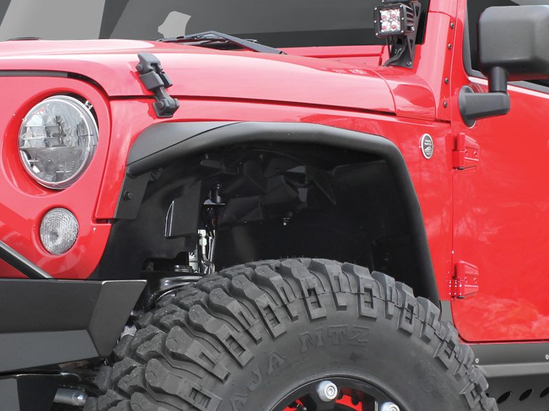 FENDER DELANTEROS JK TIPO POISON SPIDER ALUMINIO