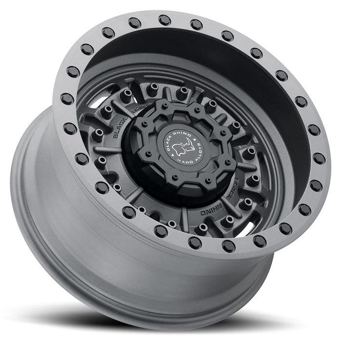 LLANTA BLACK RHINO ABRAMS TEXTURED MATTE BLACK 17x8.5 6x139.7 OFF SET -18 