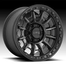 LLANTA 17X9.0 6X139.7/00 KMC CARNAGE SATIN BLACK W/GRAY TINT