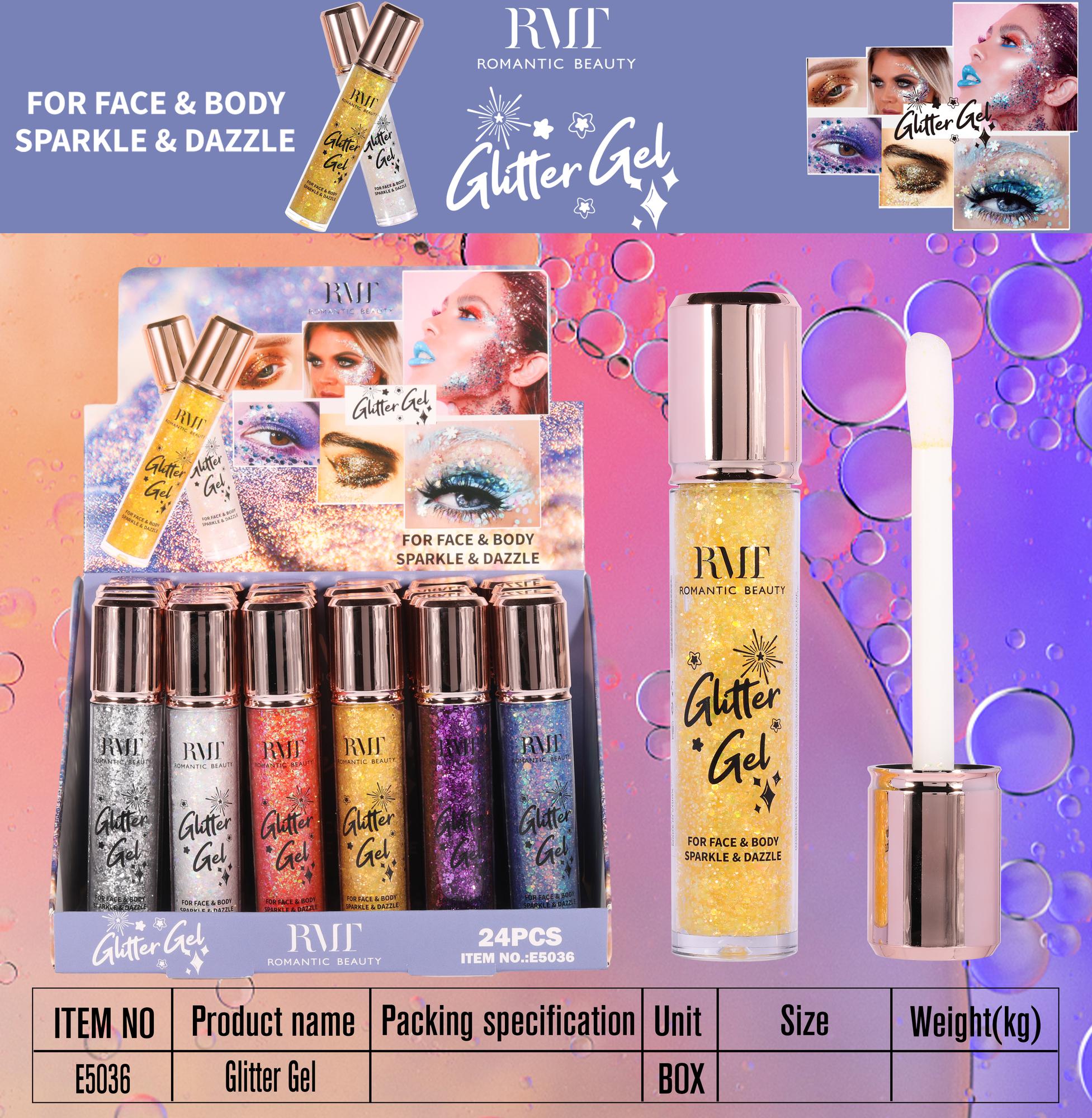 Pack 24 unidades  SOMBRA EN GEL GLITTER  CARA Y CUERPO