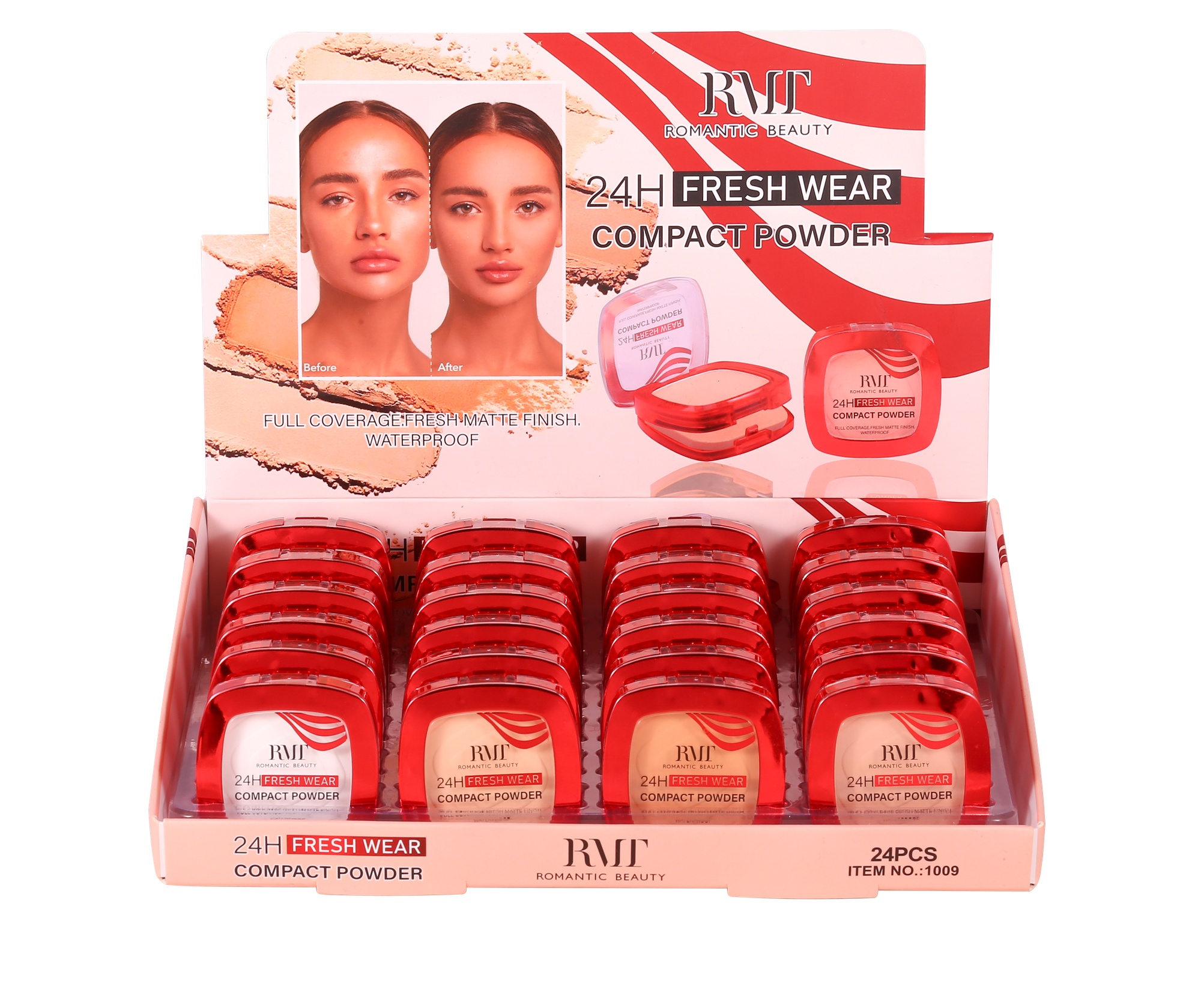 Pack 24 unidades POLVO COMPACTO MINI PARA CARTERA