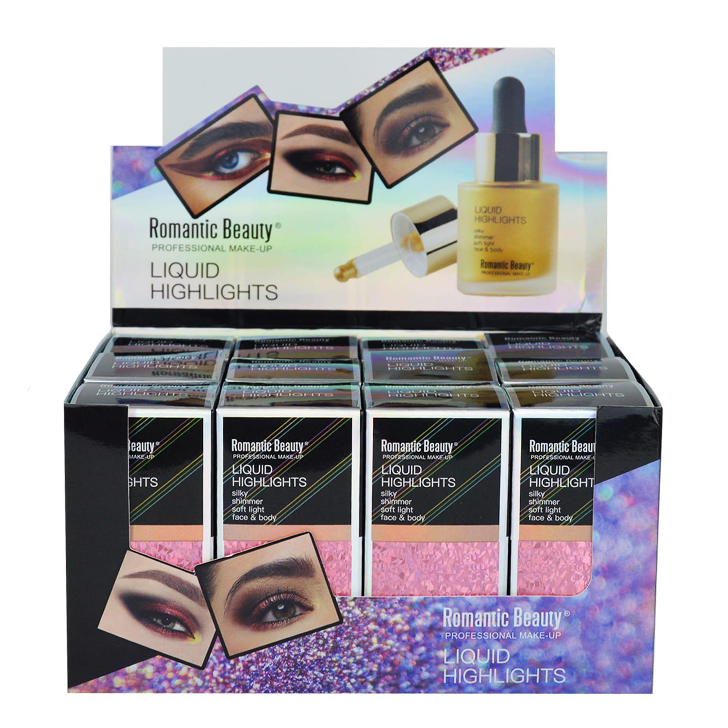 Pack de 12 unidades Iluminador líquido Romantic Beauty