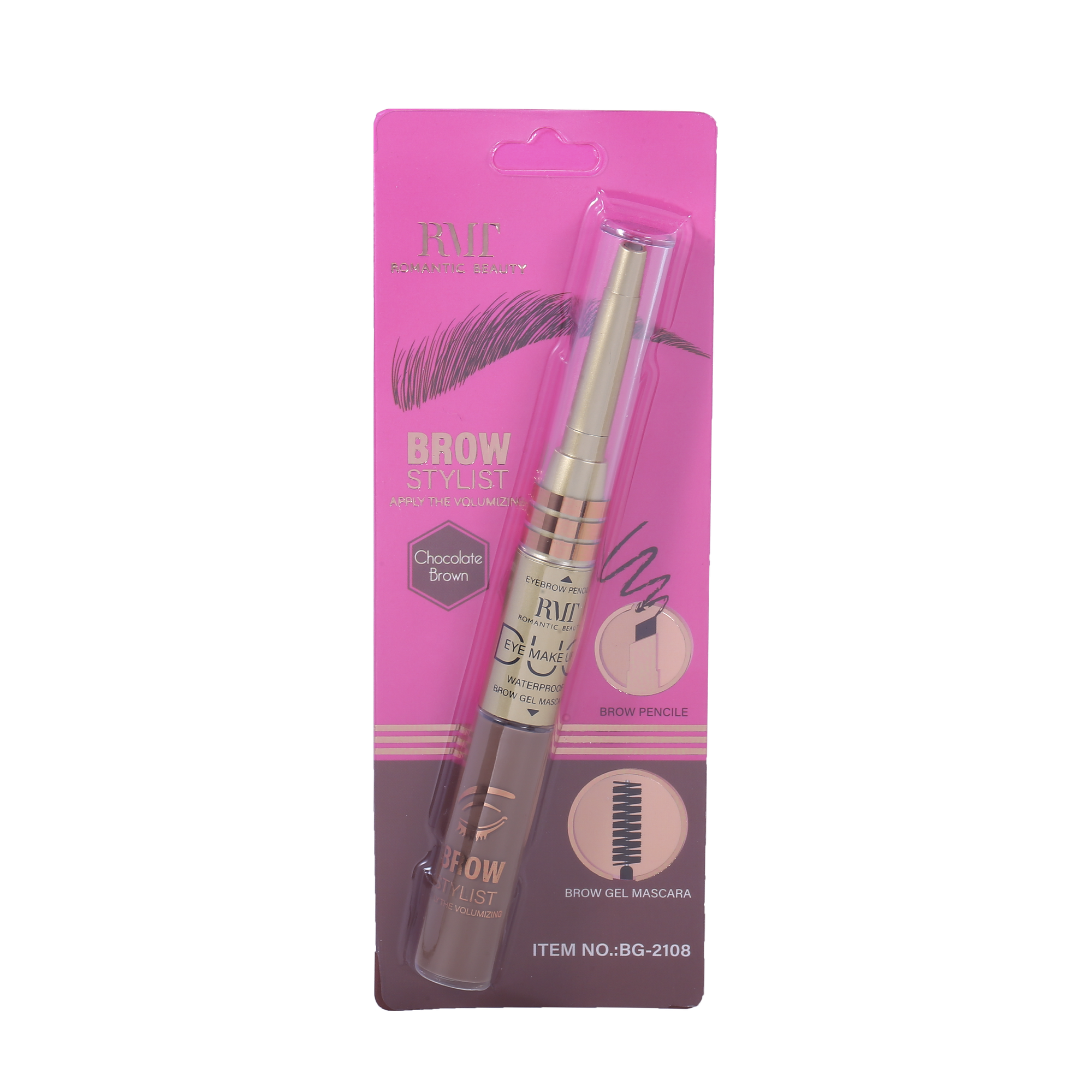 Miniatura Pack 24 unidades  GEL DE CEJAS Y LAPIZ RETRACTIL DUO 2 EN 1