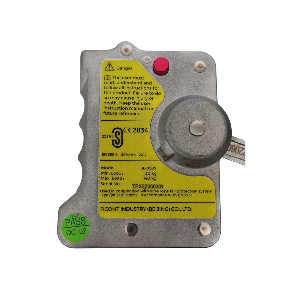 Deslizador Anticaidas Para Cable De Acero SL-820S 8-9,5 mm -