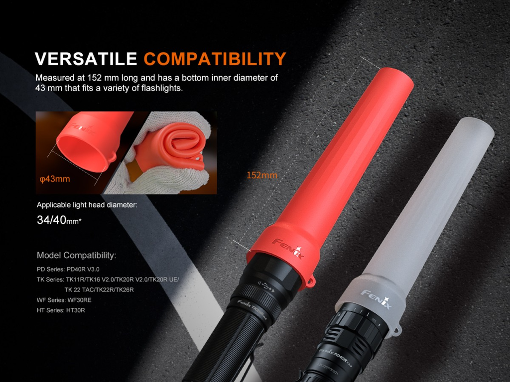 Vara de Tráfico Difusor AOT-04 - Color: Rojo