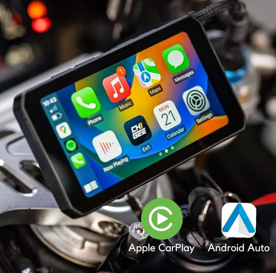 Pantalla De Conducción Inteligente Moto Aio-5 lite - Color: Negro