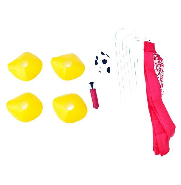 Set Arco De Futbol + Pelota + Conos  - Color: Rojo/Amarillo/Blanco