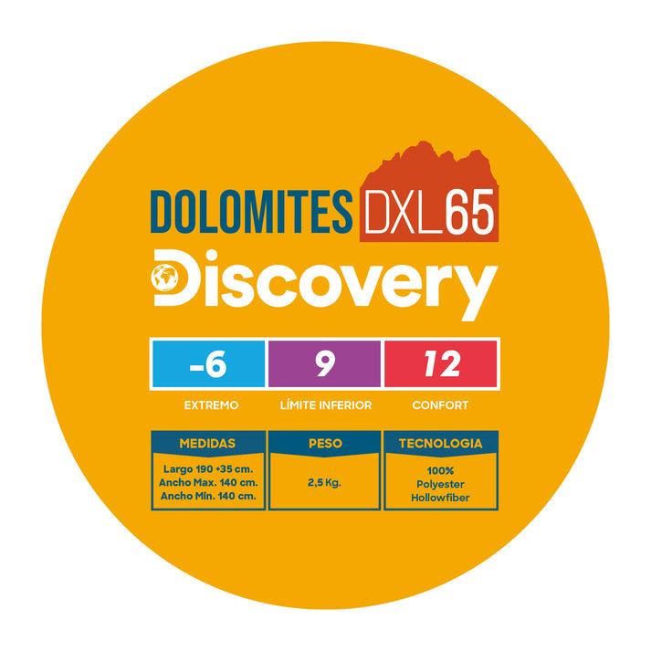 Saco de Dormir Momia Dolomites DXL65 - Color: azul/amarillo