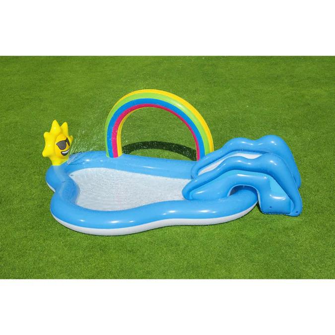 Miniatura Piscina Y Juegos Inflable Arcoiris 2.57Mx1.45Mx91Cms  -