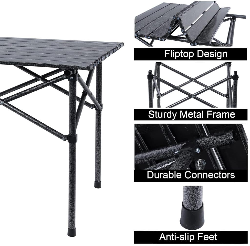 Miniatura Mesa Plegable 50X50X50 - Color: Negro