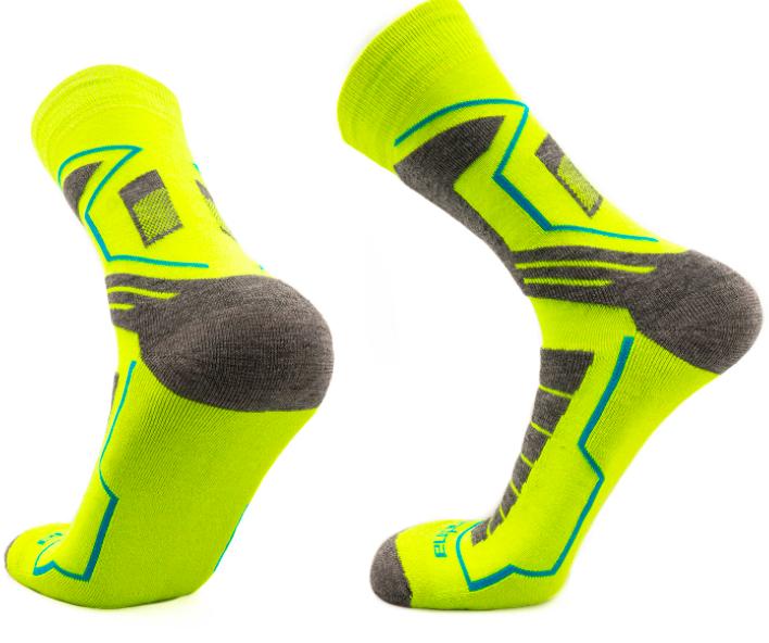 Miniatura VECTOR Hike & Trek | Calcetines Outdoor Alpaca Premium y Merino - Color: Amarillo-Gris