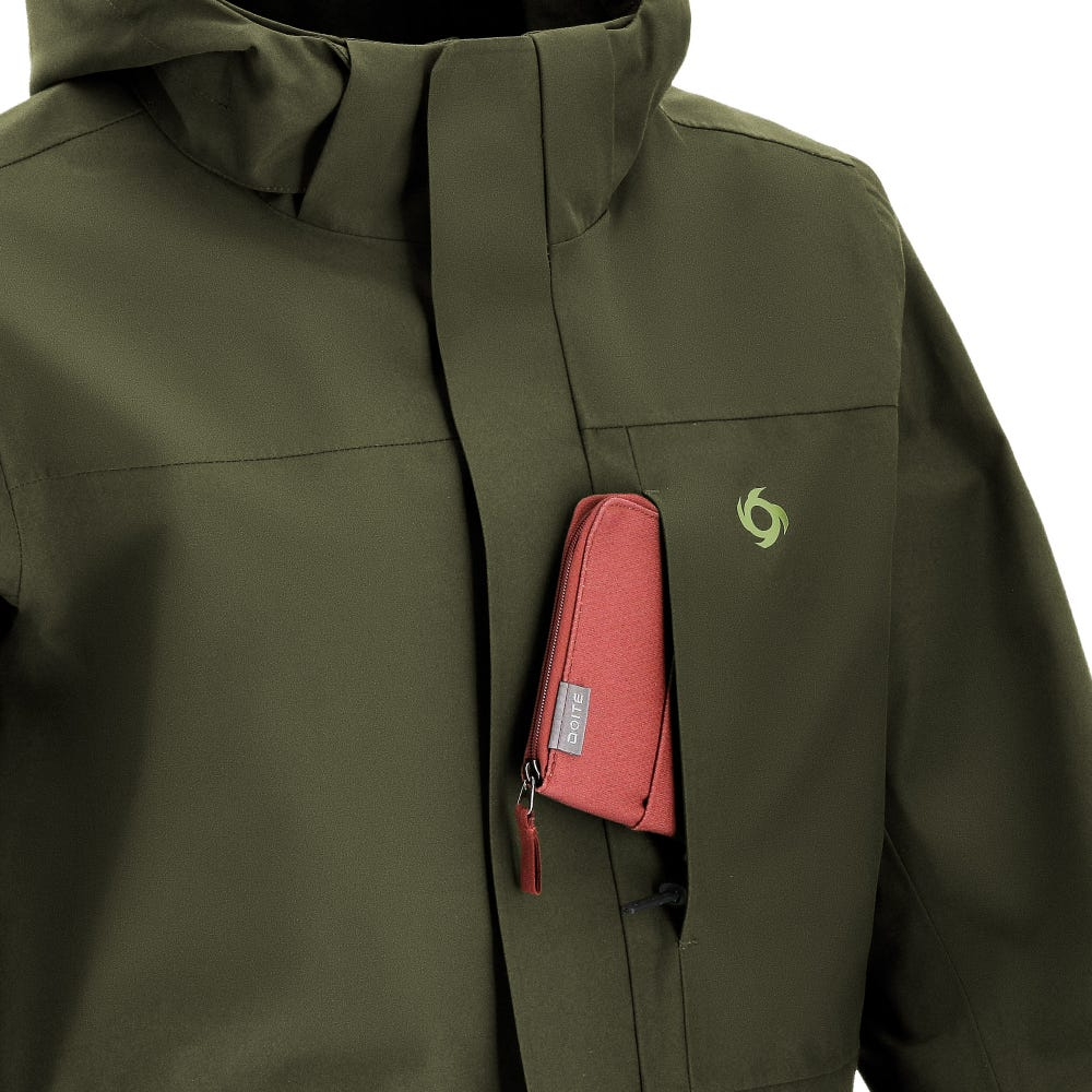 Cortaviento Impermeable Enio Hombre Verde Oscuro - Color: Verde Oscuro