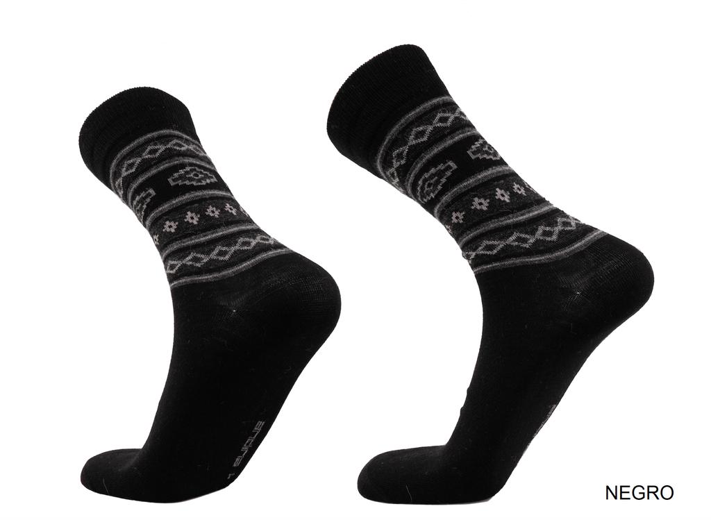 Miniatura Argyle | Calcetines de Lana - Color: Negro