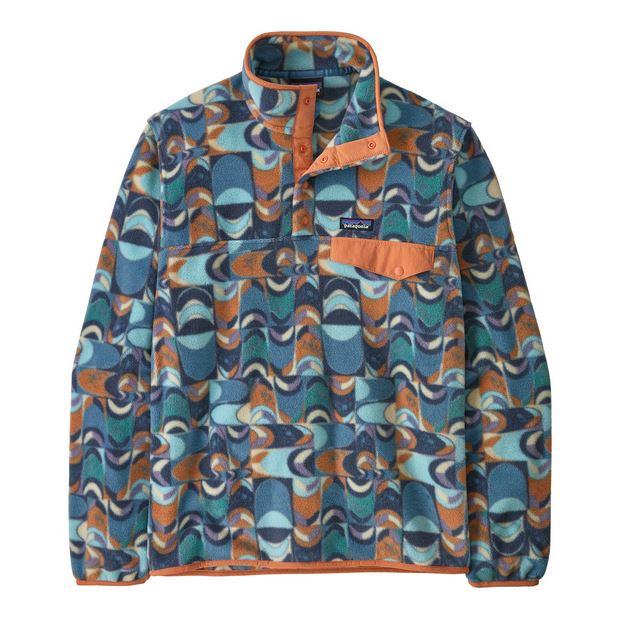 Polar Hombre Lightweight Synchilla® Snap-T® Pullover - Color: Azul/Celeste/Naranja