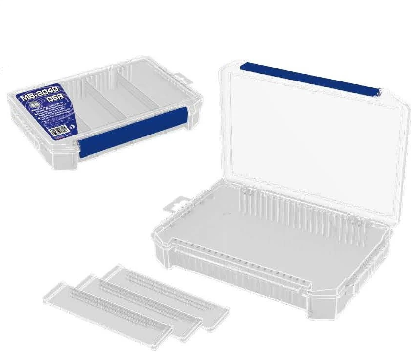 Caja de Señuelos Mebao Transparente 204X145X40 MM MB-2040DER