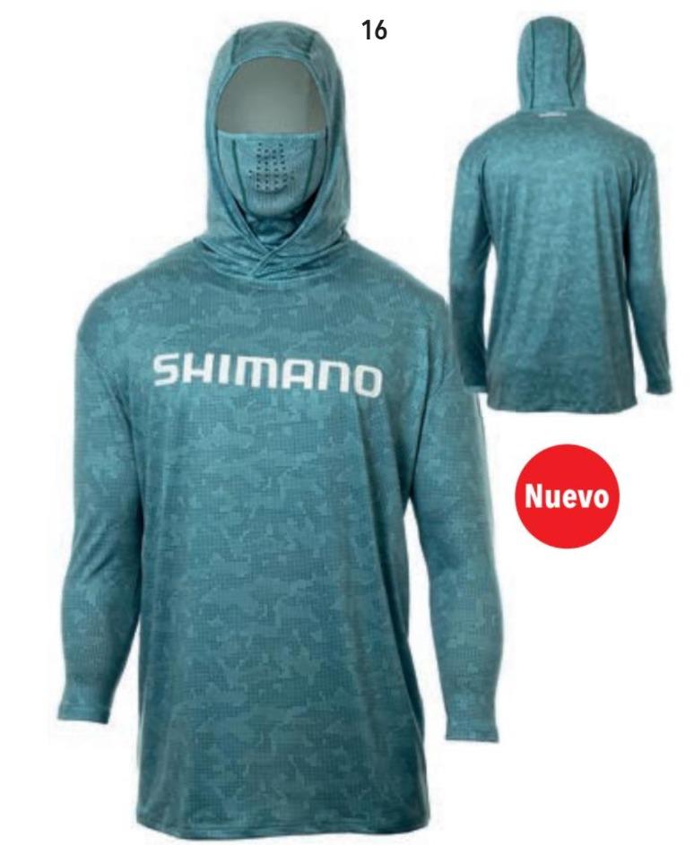 Polera Tech Tee Larga Con Gorro y Buff  - Color: Celeste Oscuro