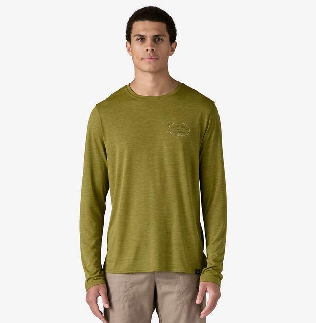 Polera Hombre Marga Larga Capilene Cool Daily Graphic Shirt-Lands - Color: Verde