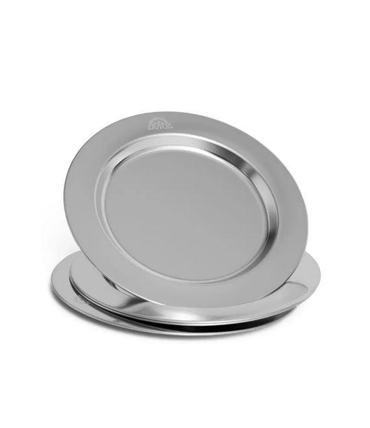 Set Cocina 4 Platos Acero Inox 