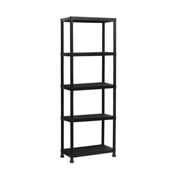Estante Repisa Rack Plástico 5 Niveles - Color: Negro