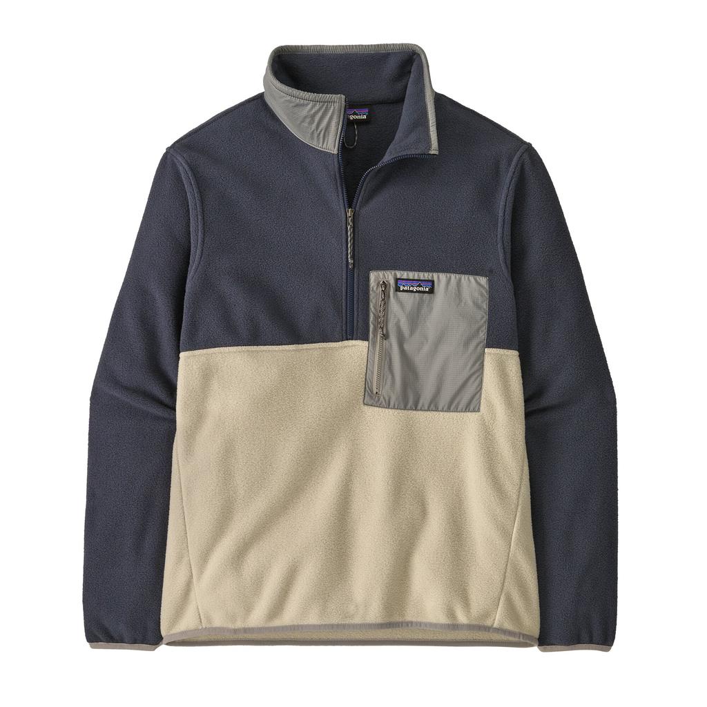 Polar Hombre Microdini 1/2-Zip Pullover - Color: Azul/Beige