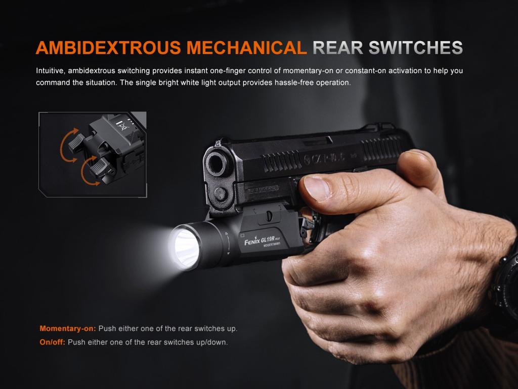 Linterna Para Pistolas GL19R V2.0 1200 Lumens -