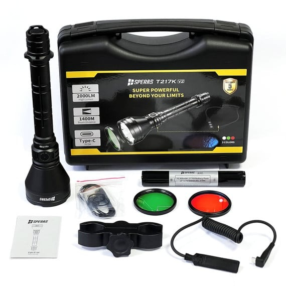 Kit Linterna Caza T217K 5 en 1
