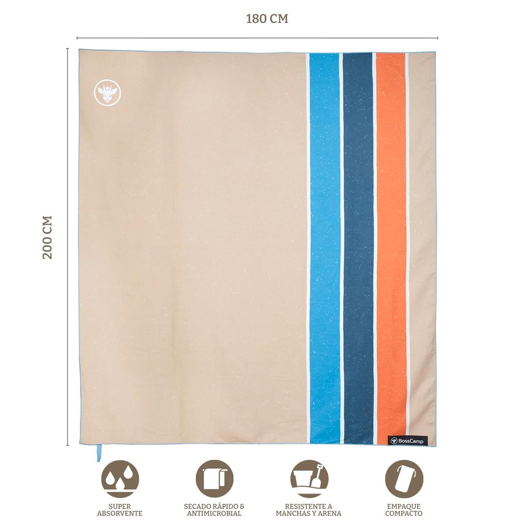 Miniatura Toalla Playa Microfibre Extra Grande XXL Quintay (180 x 200) -