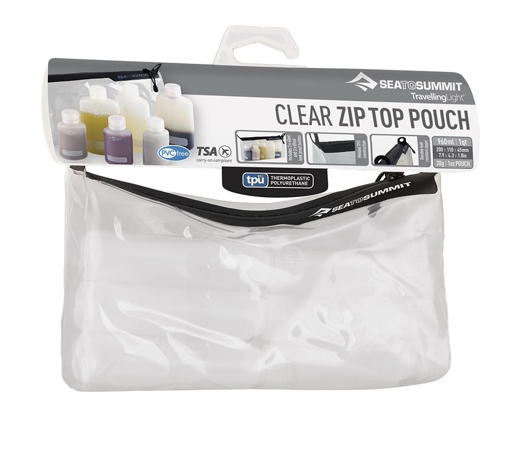 Bolsa De Tpu Transparente Con Cremallera y Botellas