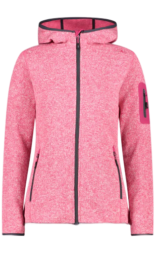 Miniatura Polar Mujer Fix Hood - Color: Fucsia -Bianco-Titanio