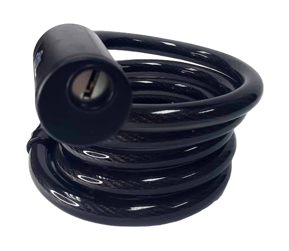 Miniatura Candado Espiral Con Llave 12x150 - Color: Negro