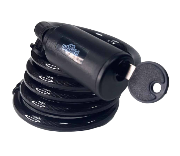 Miniatura Candado Espiral Con Llave 12x150 - Color: Negro