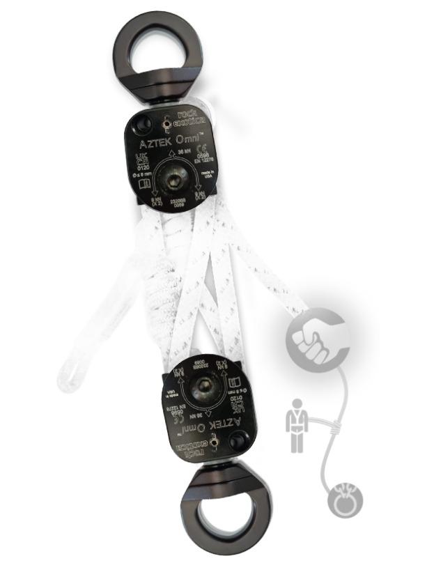 Miniatura Set 2 poleas para polipasto Aztek 36kN P41 sin cuerda - Color: Negro