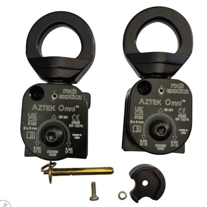 Set 2 poleas para polipasto Aztek 36kN P41 sin cuerda - Color: Negro
