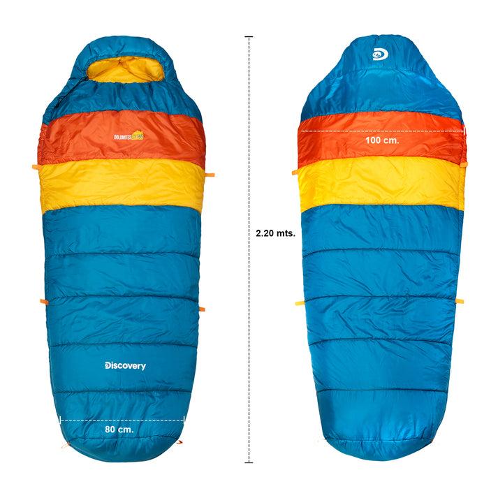 Miniatura Saco de Dormir Momia Dolomites DXT65 - Color: Azul/Amarillo