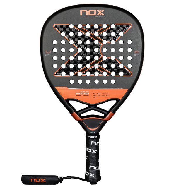 Pala De Padel At10 Genius Attack 12K By Agustin Tapia 2025 + Tarro De Pelotas +Overgrip + Protector - Color: Gris Oscuro/Naranja