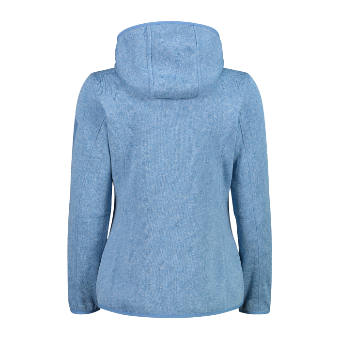 Polar Mujer Mélange Knit-Tech hooded Heavy - Color: Niagara-B. Blue