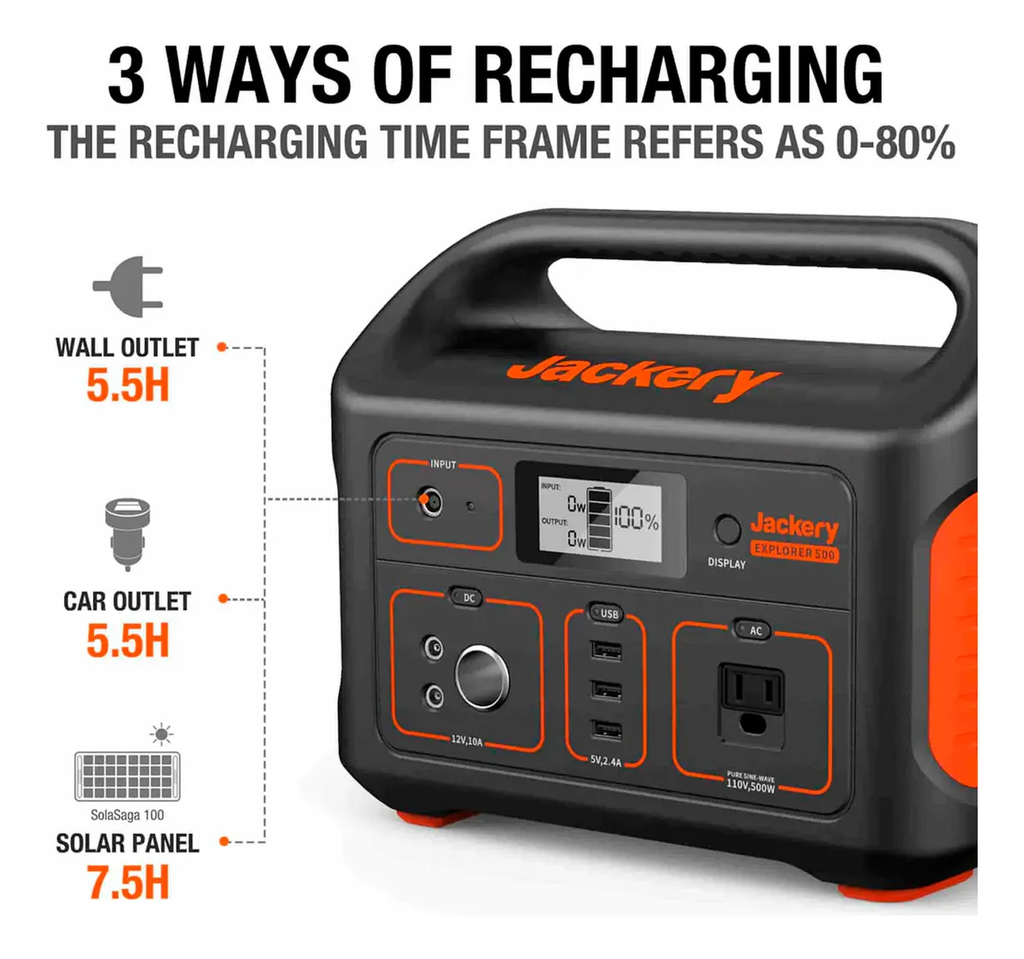 Miniatura Estación De Energía Portátil Jackery Explorer 500 Outdoor - Color: Negro