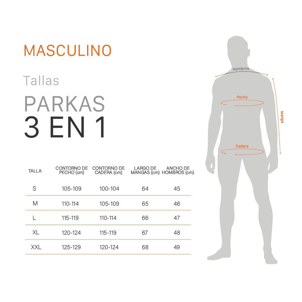 Miniatura Parka 3 En 1 Gert Hombre -