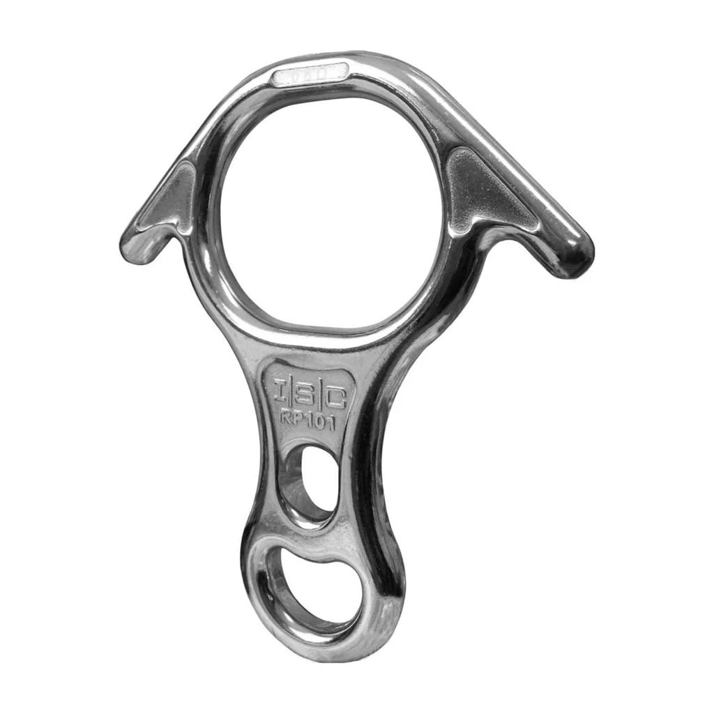 Descendedor / Asegurador Tipo 8 con Orejas Aluminio Pulido 35 kN 