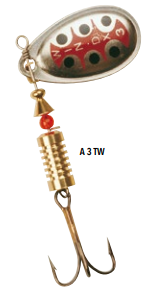 Miniatura Spinner Falcon Claw Aero TW - Color: Plata/Rojo/PtoNegro