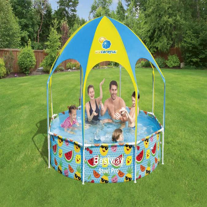 Piscina Redonda Con Toldo y Neblina Agua 2.44MX51Cm -