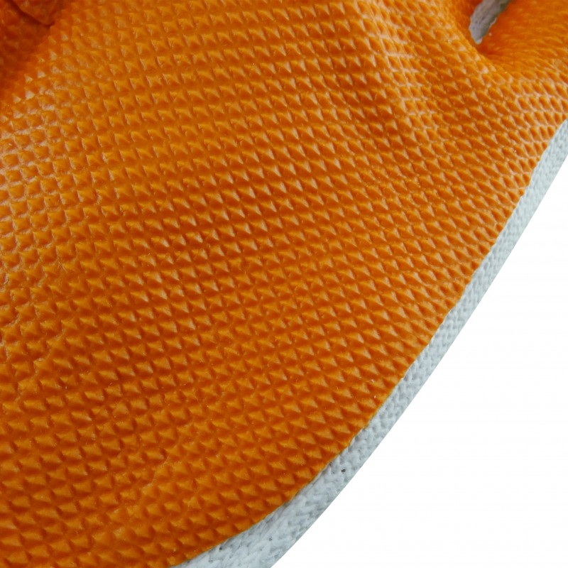 Guante Forestal Tejido Antid. Palma Latex Naranja  -