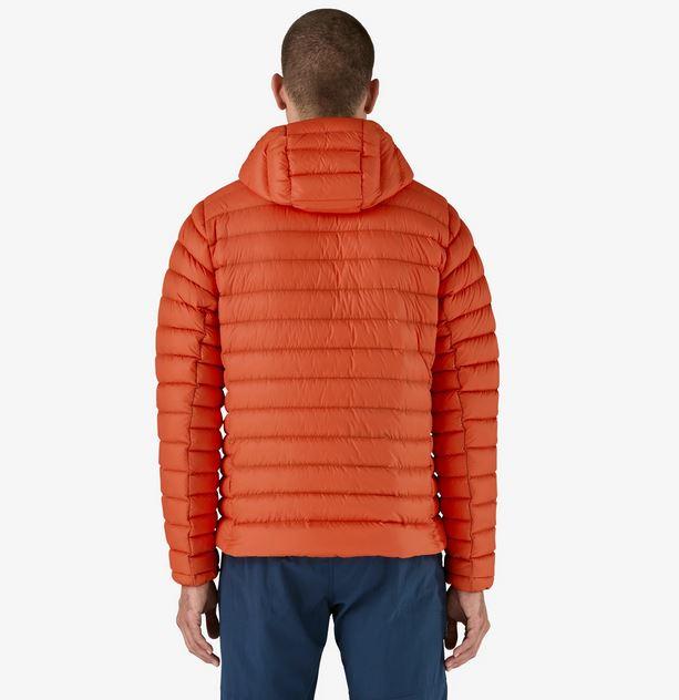 Chaqueta Pluma Hombre Down Sweater Hoody  - Color: Naranja