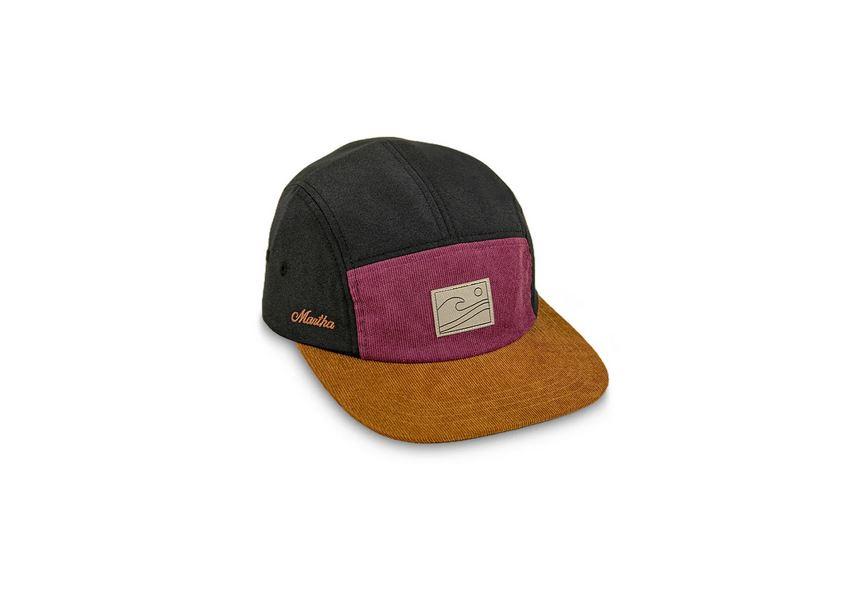 Miniatura Jockey Máncora 5-Panel Hat - Color: Negro/Bordo