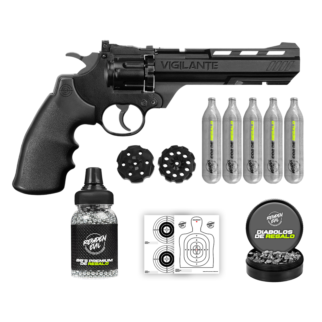 Kit Revolver Vigilante - Poston Tec Ama 100U - Caja Flambeau 1411 - CO2 TH TACTICAL 3U_