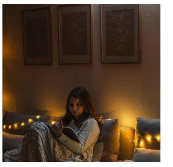 Luces Solar String + Phone Charger - Color: Blanco