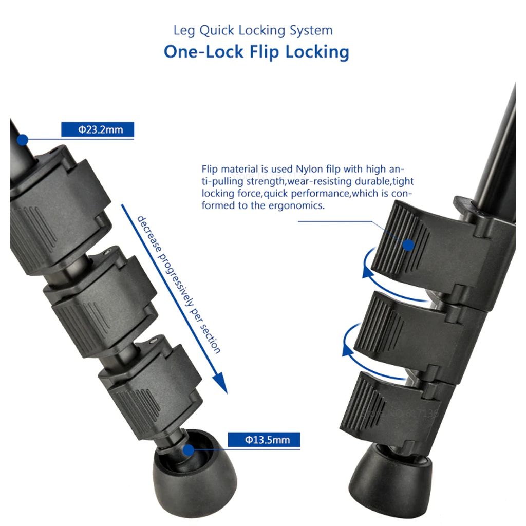 Miniatura Kit Trípode de Aluminio con Cabezal y Clip SmartPhone con Bluetooth Serie Digital - Color: Negro